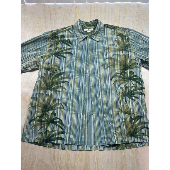 Tommy Bahama Men’s XXL Vintage Fit  100% Cotton Greens Palm Trees - Picture 8 of 8